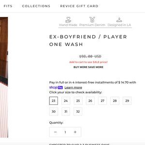 Revice Denim Ex-Boyfriend / Player One Wash